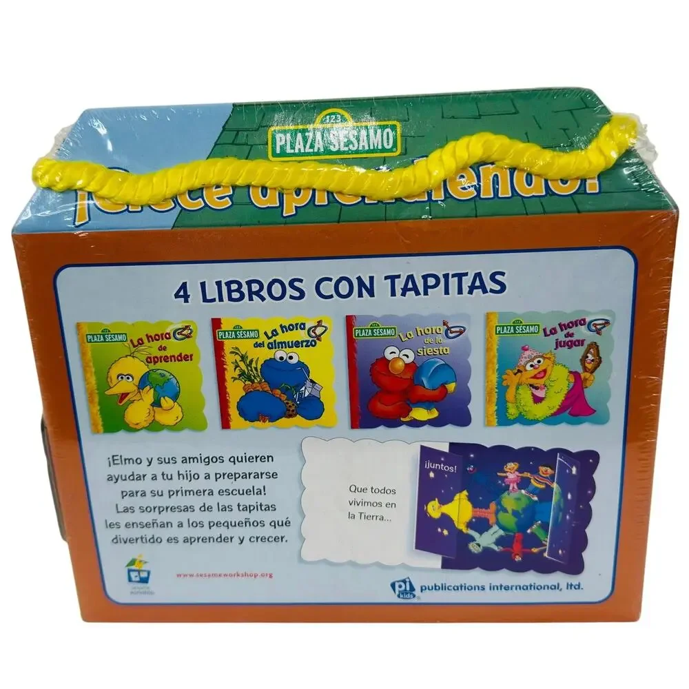Sesame Street Grown and Learn 4 Books In Spanish Sealed‎ NEW!